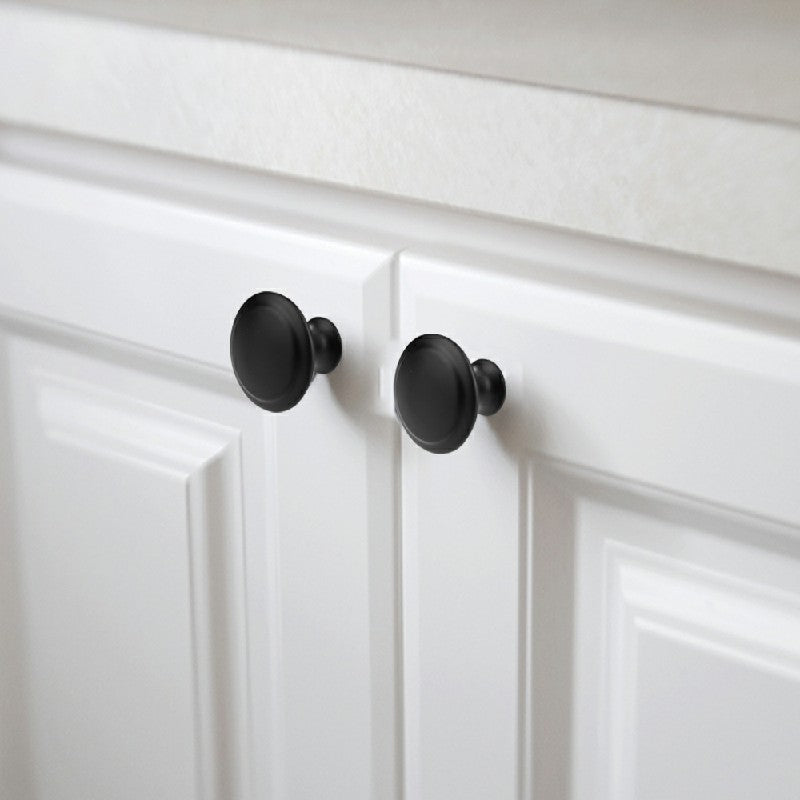 Cabinet Knobs Black 2 Pack, Stainless Steel Cupboard Drawer Pull Handles image 2