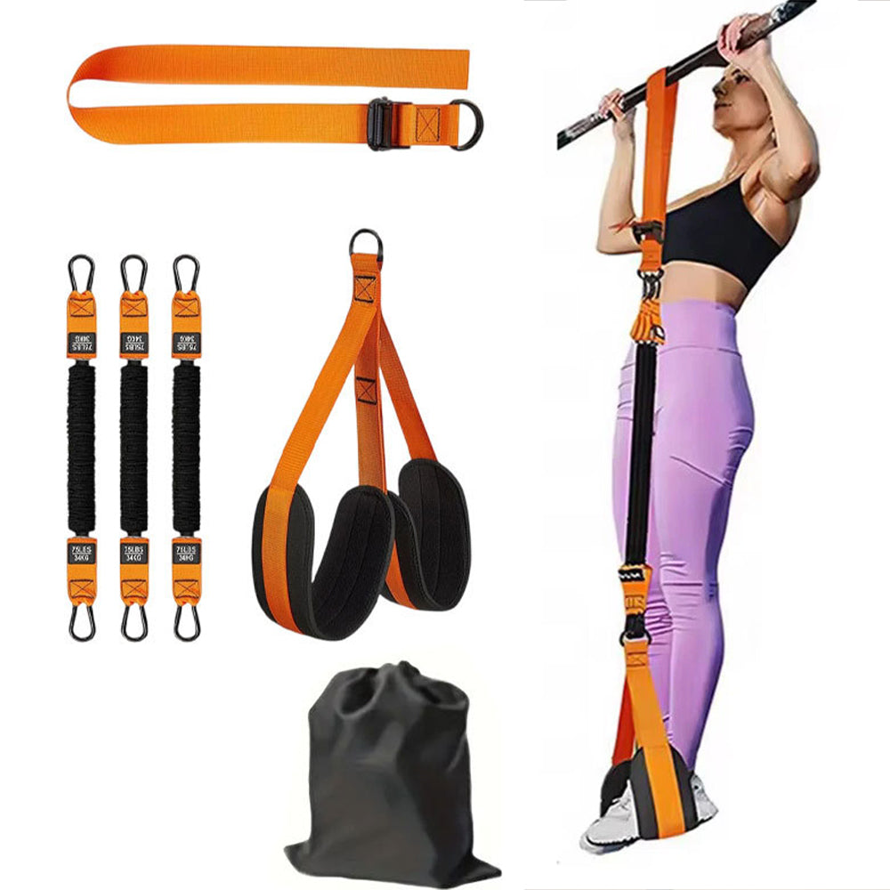 Pull Up Assistance Bands Set with Knee Rest, 225lb Resistance Training Kit image 2