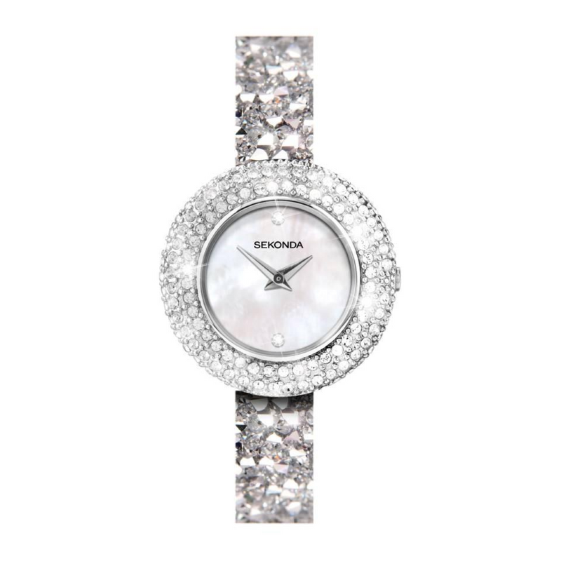 Sekonda Seksy Ladies Bling Round White Dial & silver stone Stainless image 0