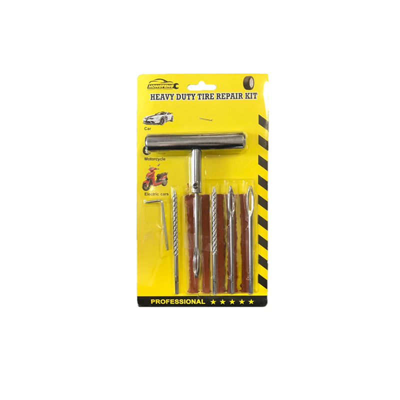 Tyre Puncture Repair Kit 11 Piece, Heavy Duty Tubeless Plug Kit image 0