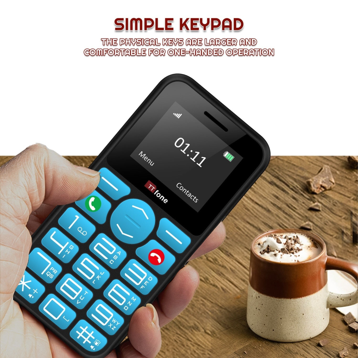 TT190 Big Button Basic Senior Unlocked Emergency Mobile Phone image 2