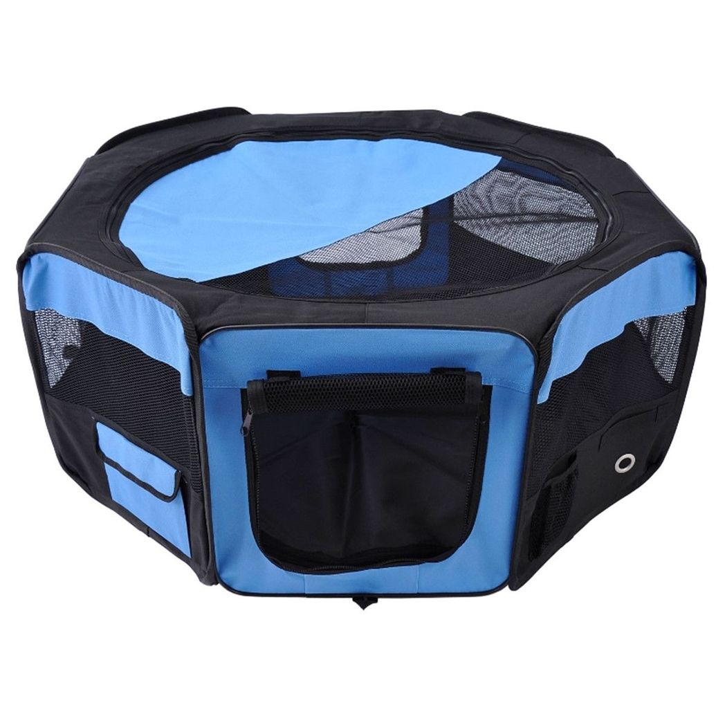 Pet Carrier, Blue and Black
