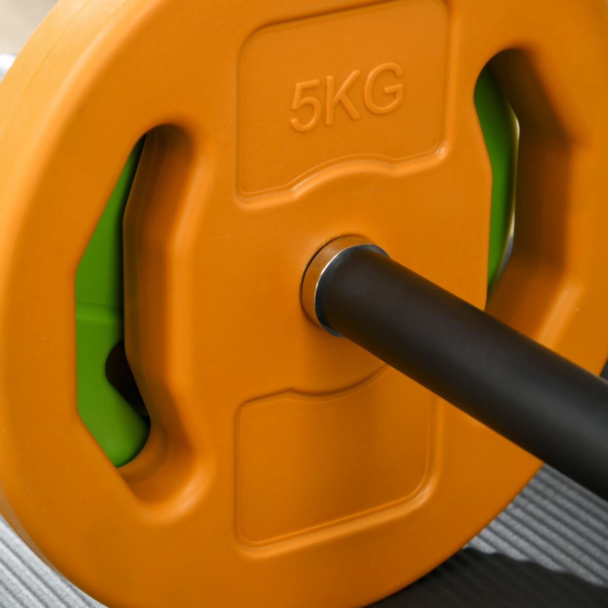 20kg Weights Barbell Set with Non-slip Handle for Strength Training