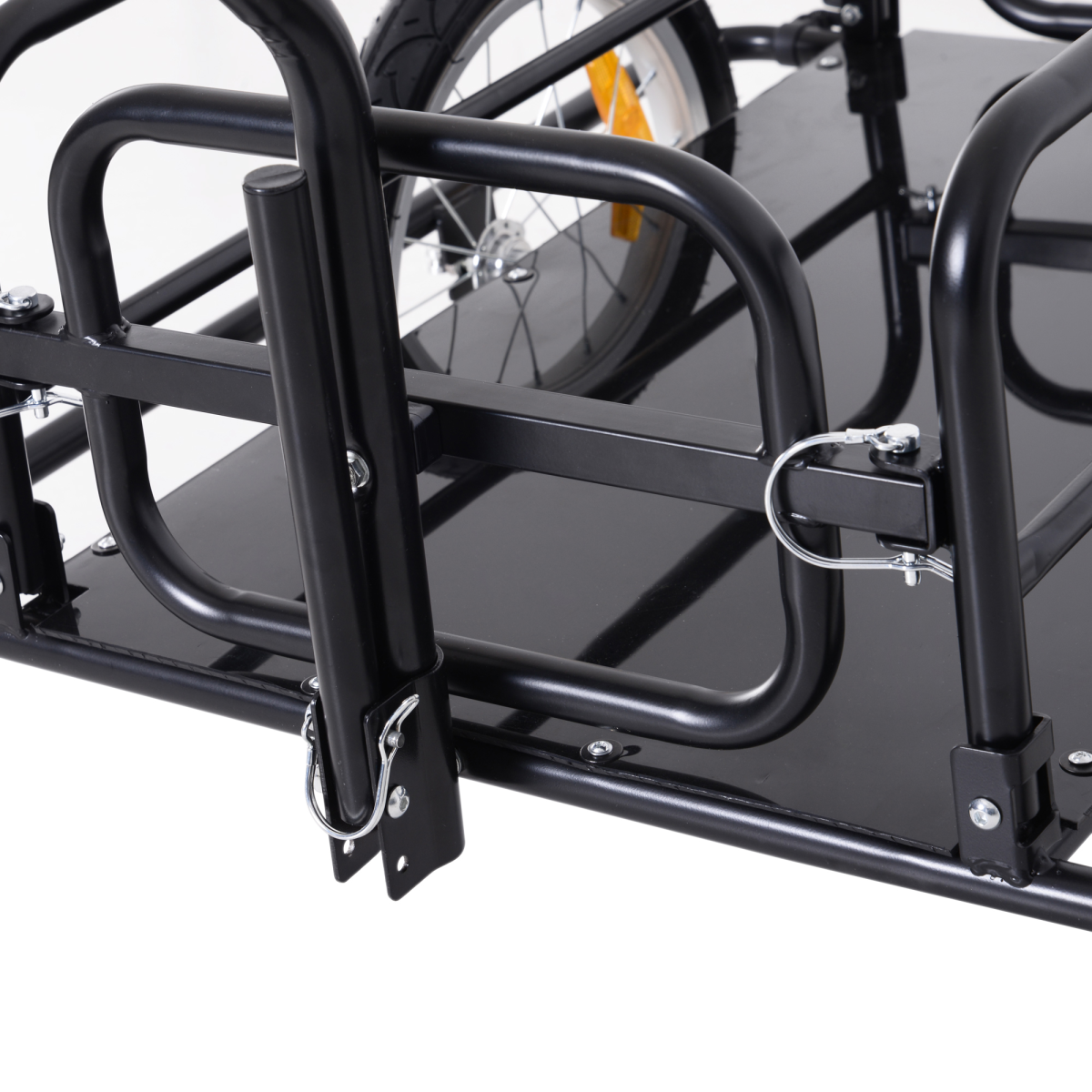 Folding Bicycle Cargo Storage Cart and Luggage Trailer with Hitch
