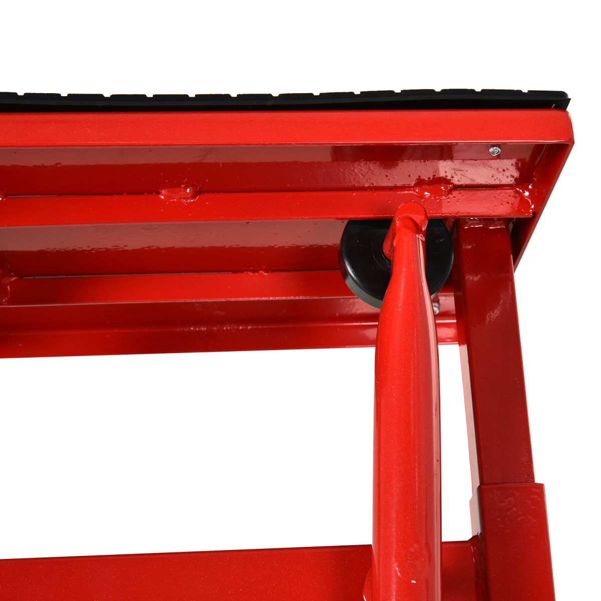 Steel Motorbike Jack Lift Rubber Platform Crank Lift Repair Table Durhand
