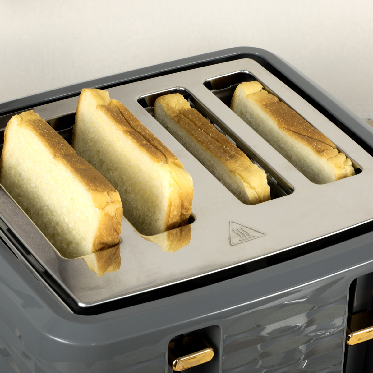 Kettle and Toaster Set 1.7L Rapid Boil Kettle and 4 Slice Toaster Grey
