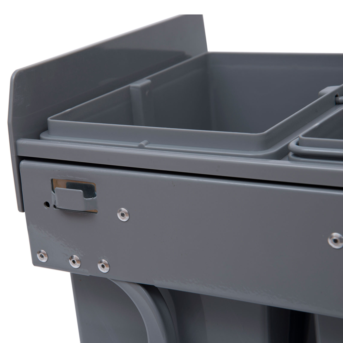 Recycle Waste Bin Pull Out Dustbin Recycling Cabinet 40L-Grey