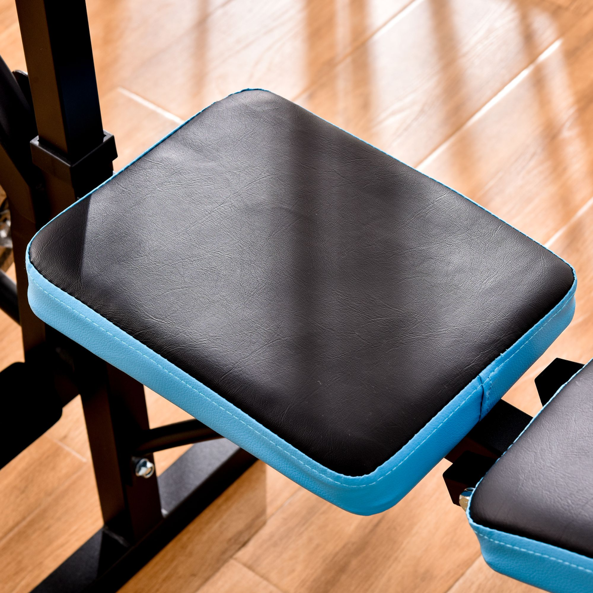 Adjustable Weight Bench with Leg Developer Barbell Rack for Home Gym