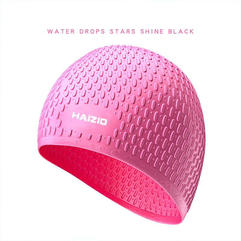 Silicone Swimming Cap Pink, Waterproof Pool Hat for Men and Women image 0