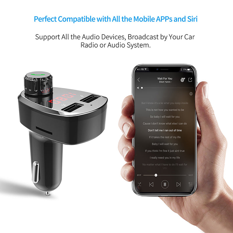 Bluetooth FM Transmitter G13, Car MP3 Player with Dual USB and Hands Free Calling image 5