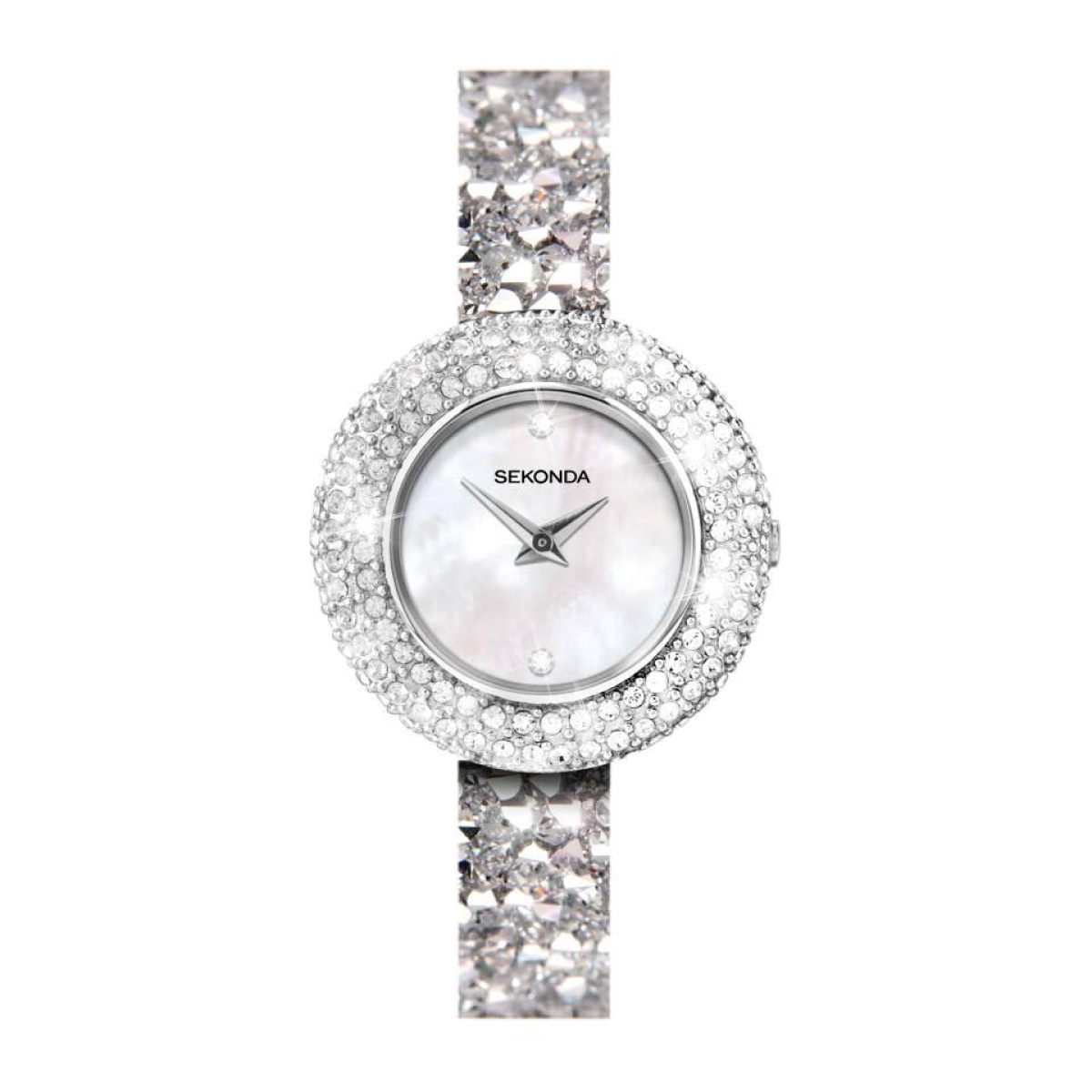 Sekonda Seksy Ladies Bling Round White Dial & silver stone Stainless image 1