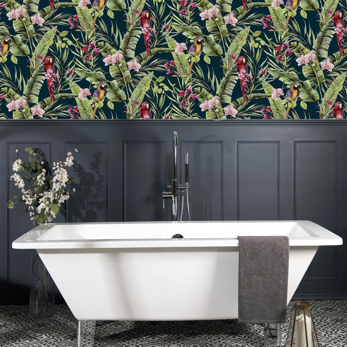 Pretty Polly Navy Multi Wallpaper image 4