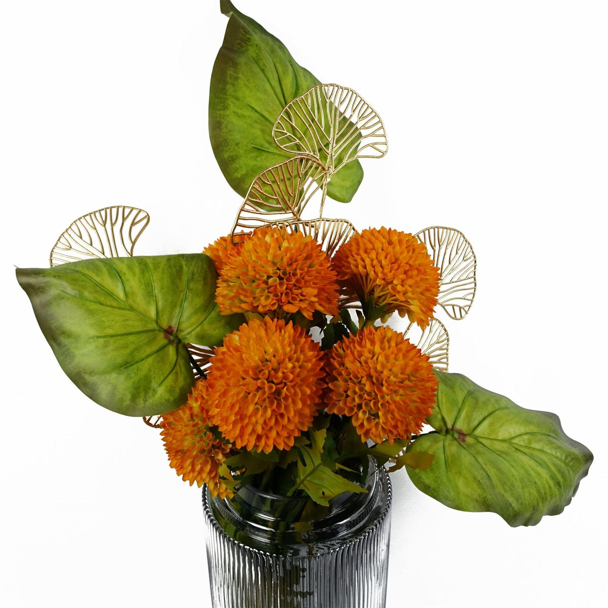 65cm Golden Leaves Flower Arrangement Decoration image 3