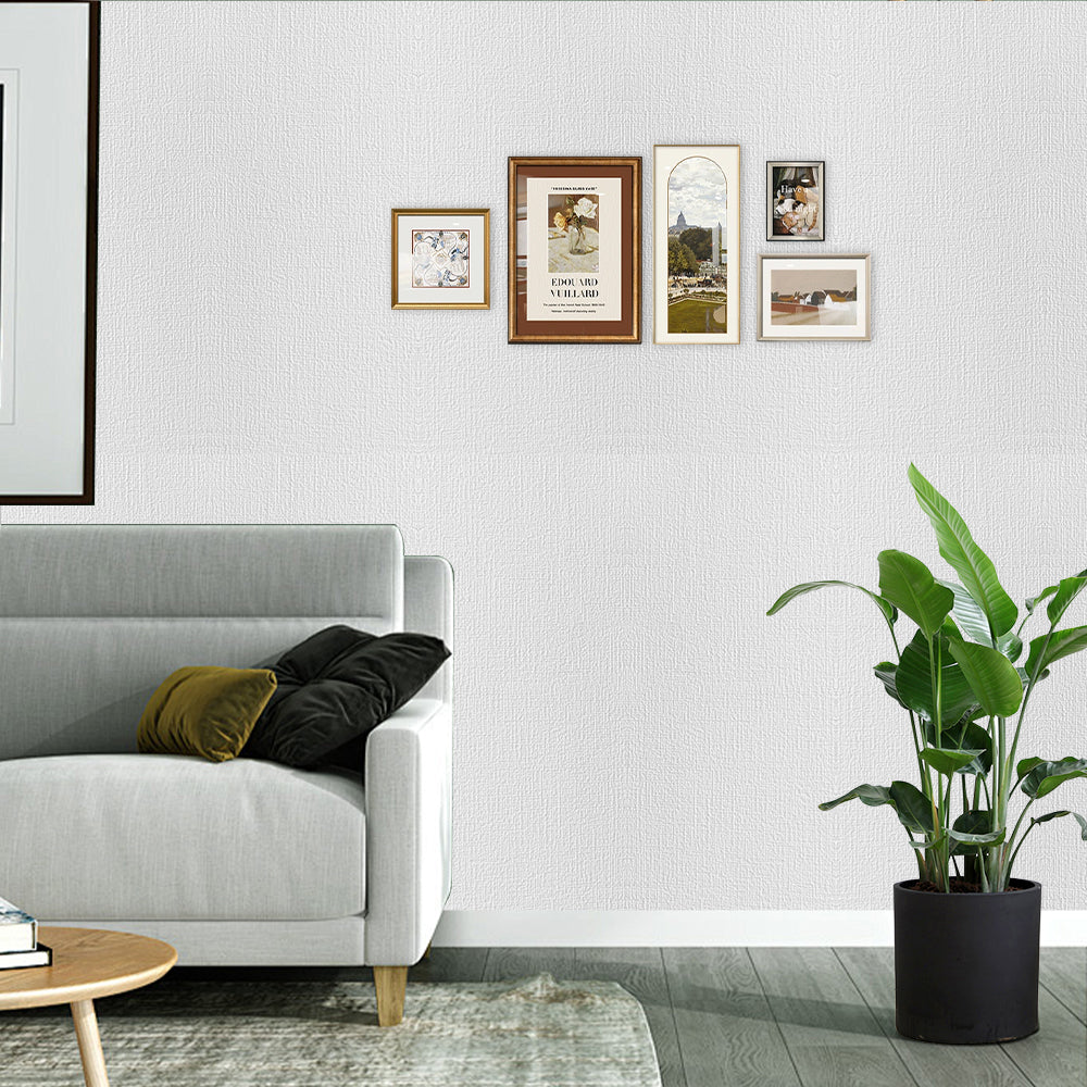 Self Adhesive Wallpaper Linen Effect, Waterproof Peel and Stick Wall Roll image 7