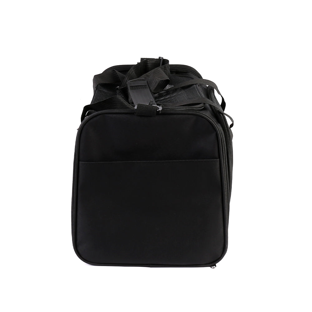 Pet Carrier Bag Large Black, Soft Fabric Folding Travel Bag for Cats and Puppies image 2
