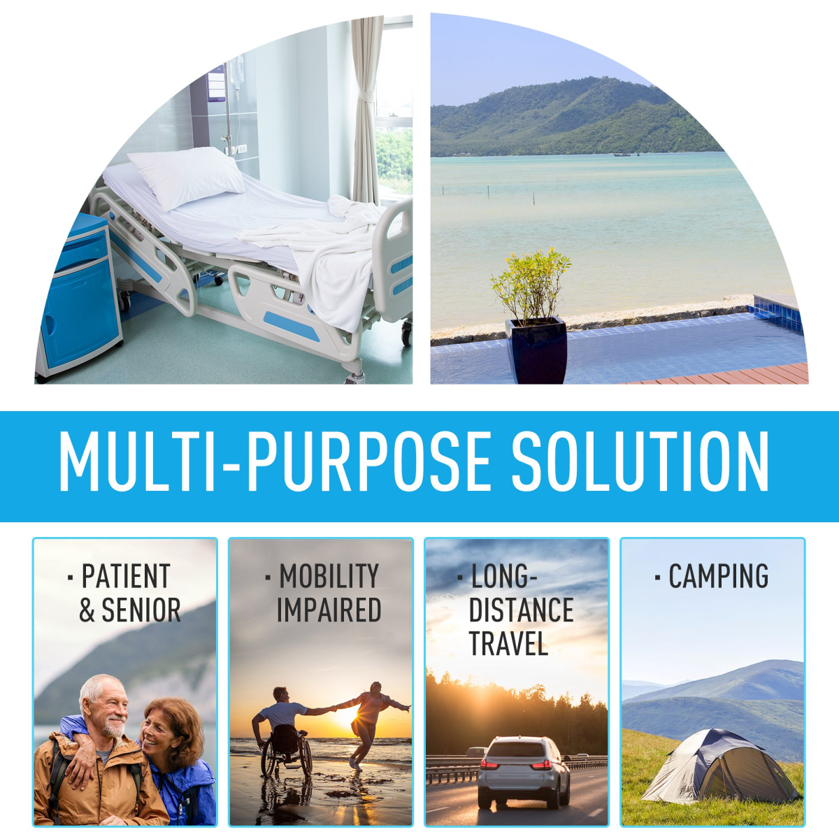 20L Camping Toilet Portable Travel WC Caravan Picnic Fishing Restroom