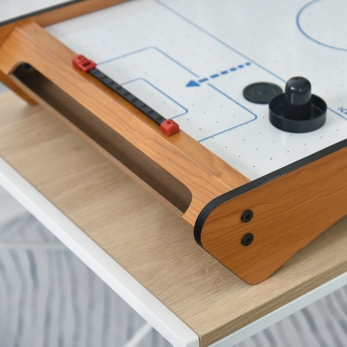Mini Air Hockey Tabletop Game with 2 Pucks Pushers Fan Scoreboard
