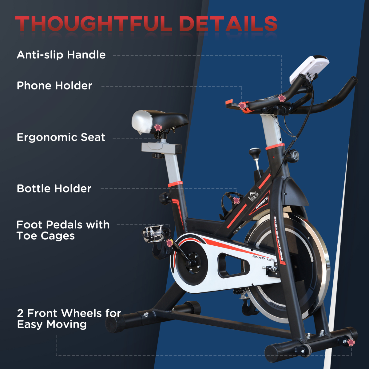 8kg Flywheel Exercise Racing Bicycle Cardio Adjustable Resistance LCD
