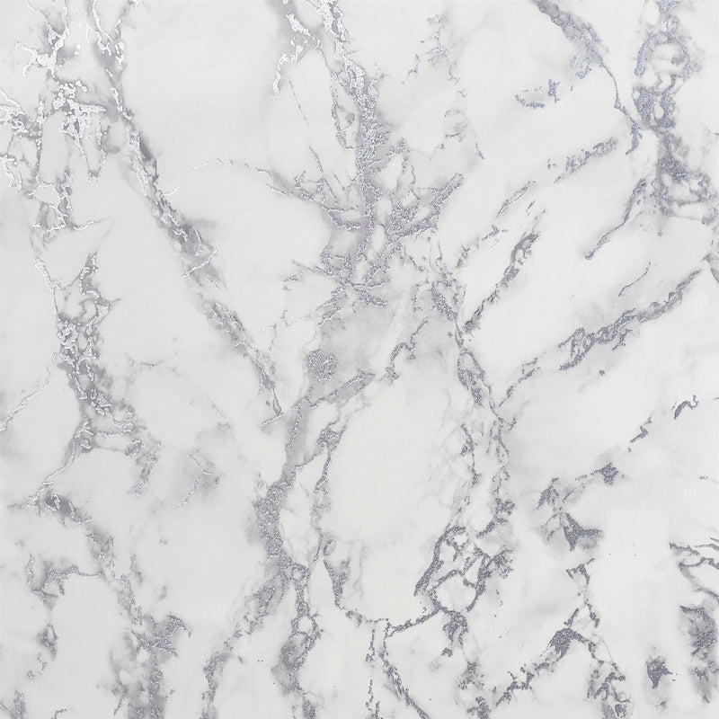 Carrara Marble Silver Wallpaper image 0