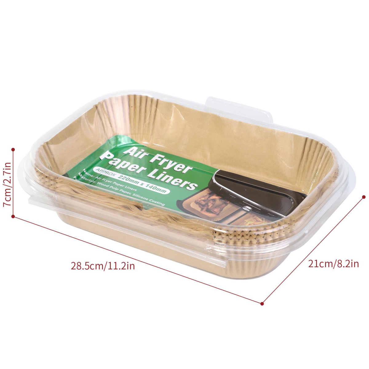 100pcs Air fryer paper liners image 5