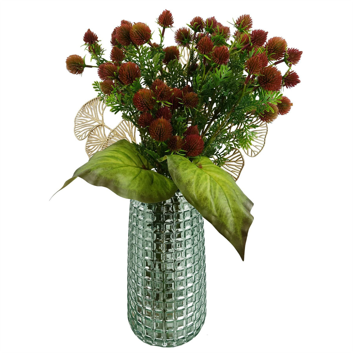 65cm Golden Leaves Flower Arrangement Decoration image 2