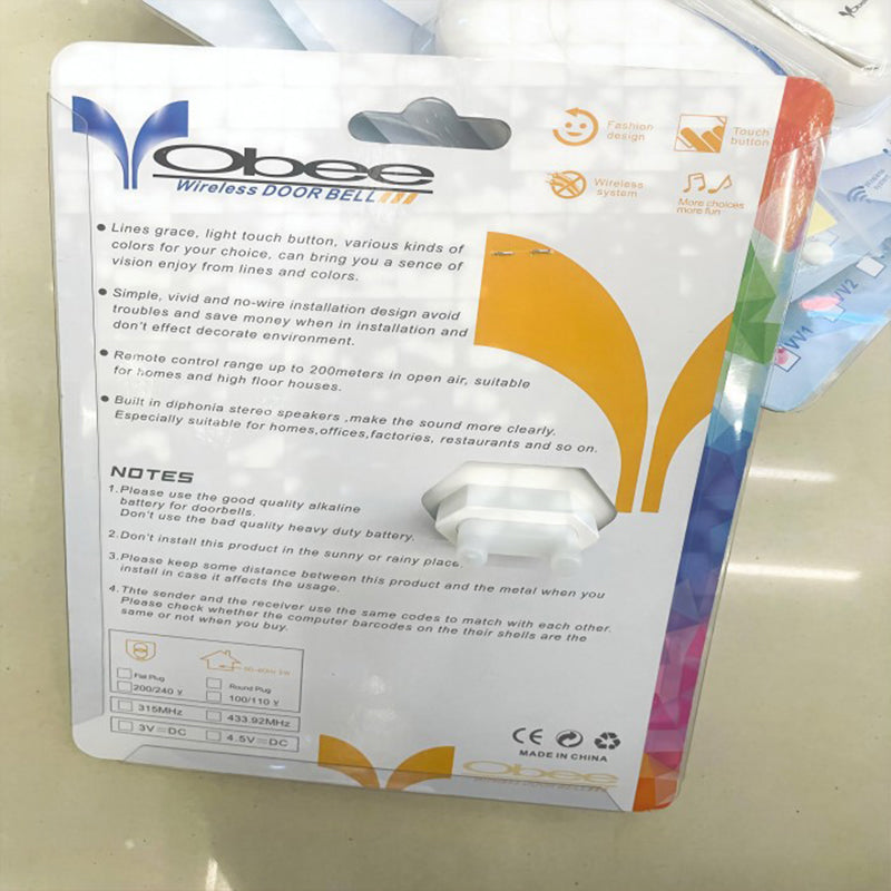 Wireless Doorbell with Colour Flash Light, Digital Remote Control Door Chime image 2
