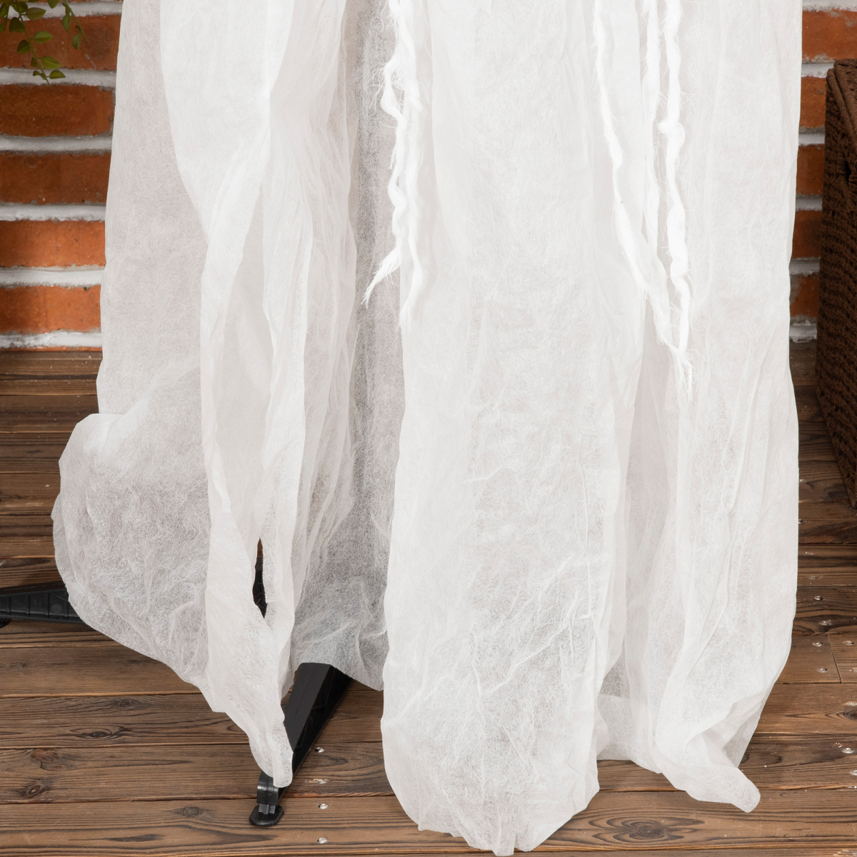 72 Inch Halloween White Witch Holding Pumpkin Skeleton Ghost Motion