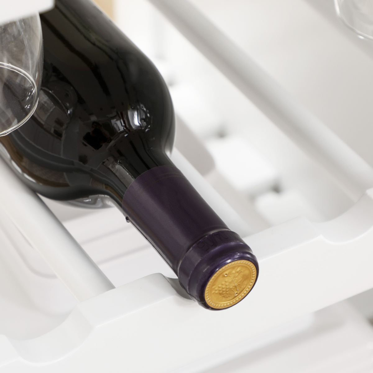 Kitchen Trolley Utility Cart on Wheels with Wine Rack, Drawer, Open Shelf