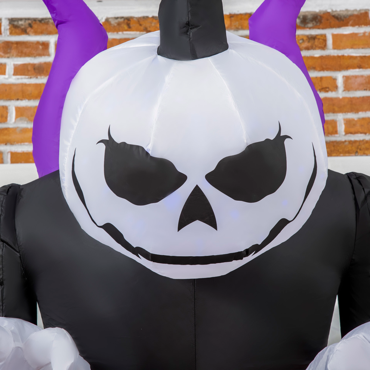 7ft Inflatable Halloween Ghost Horns Blow-Up Outdoor LED Display Flame
