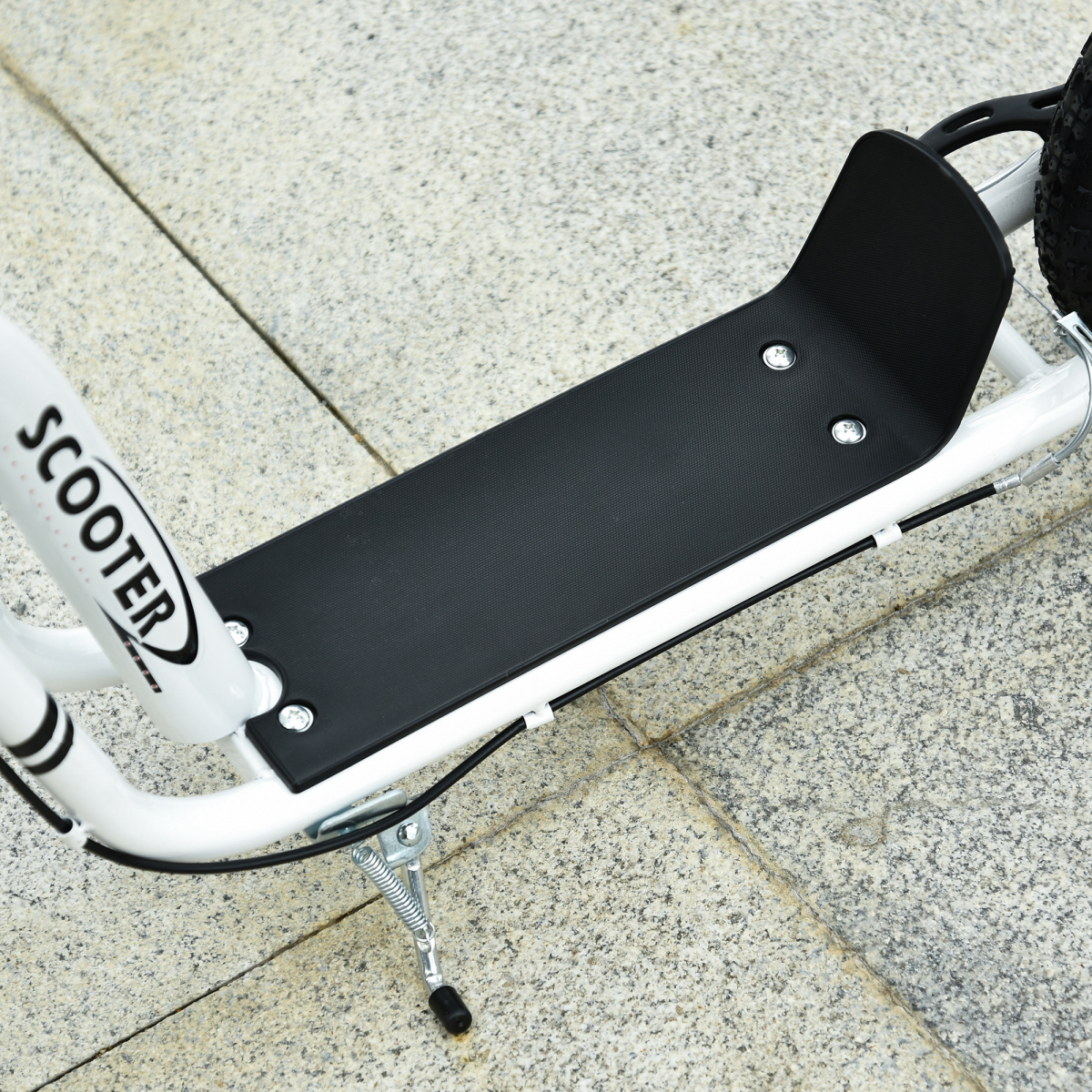 Dual Brakes Kick Scooter 12-Inch Inflatable Wheel Ride On Toy
