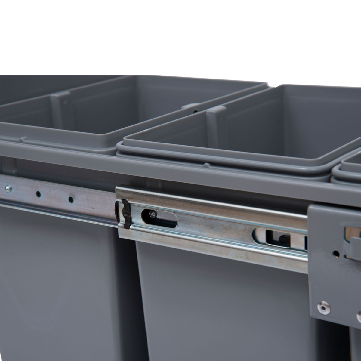 Recycle Waste Bin Pull Out Dustbin Recycling Cabinet 40L-Grey