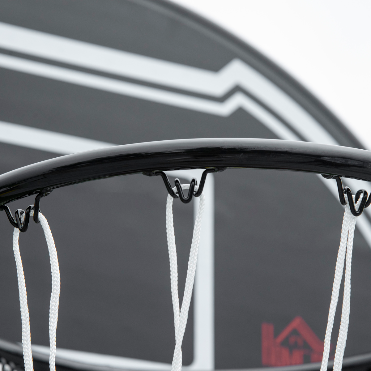 Adjustable Basketball Hoop Stand with Wheels and Weight Base 1.6-2.1m