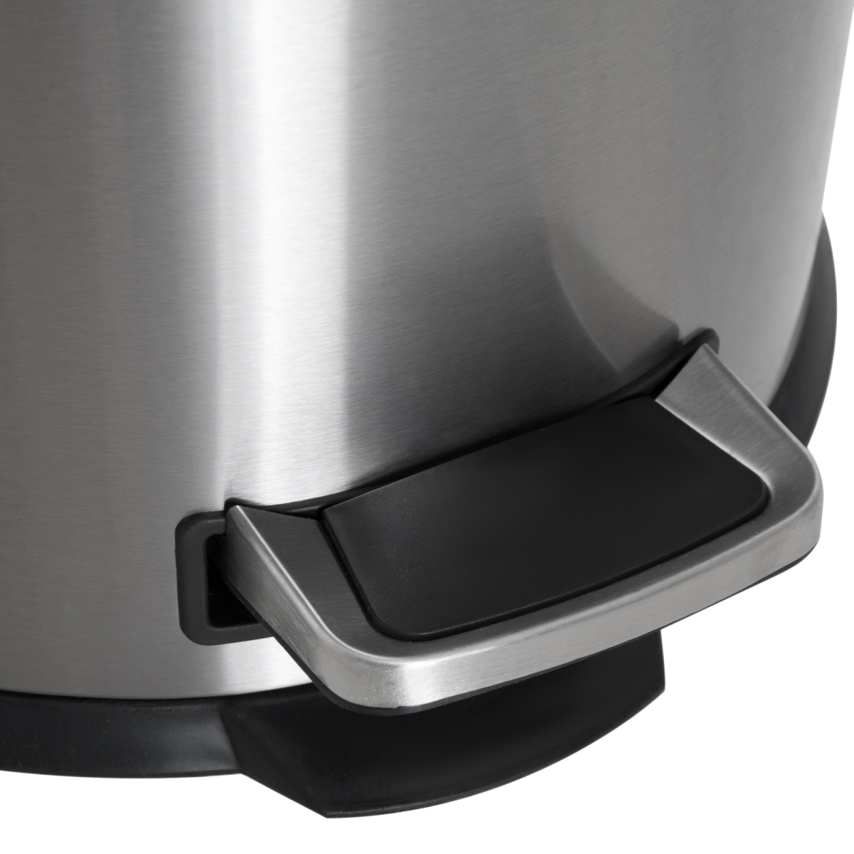 30L Pedal Bin,29.2 cm-Black/Silver