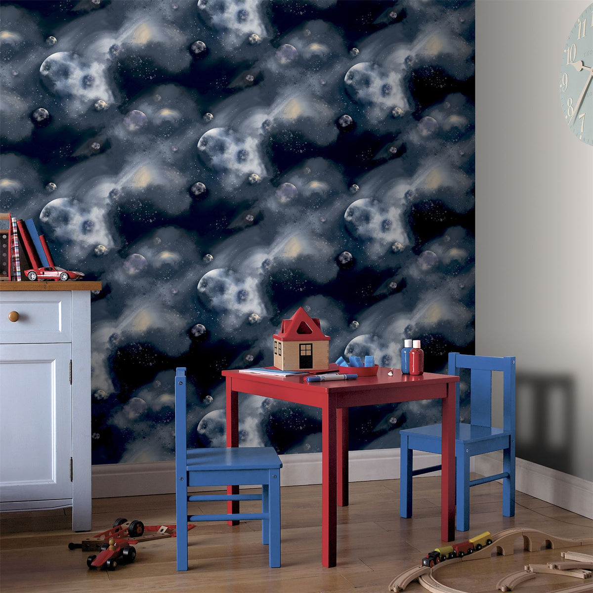 Out Of This World Navy Wallpaper image 5