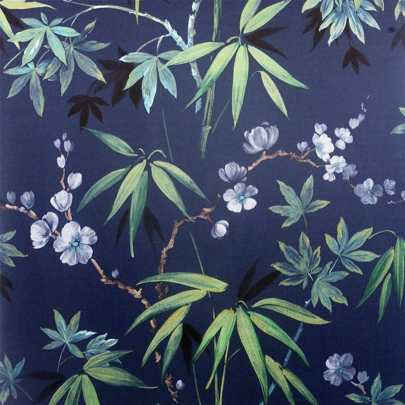 Jasmine Garden Navy Wallpaper image 0