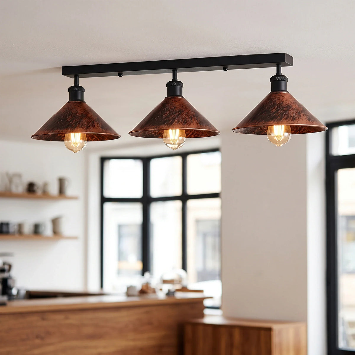 TRIPELJS 3 Light Metal Loft Ceiling Light E27 Lamp ~6190