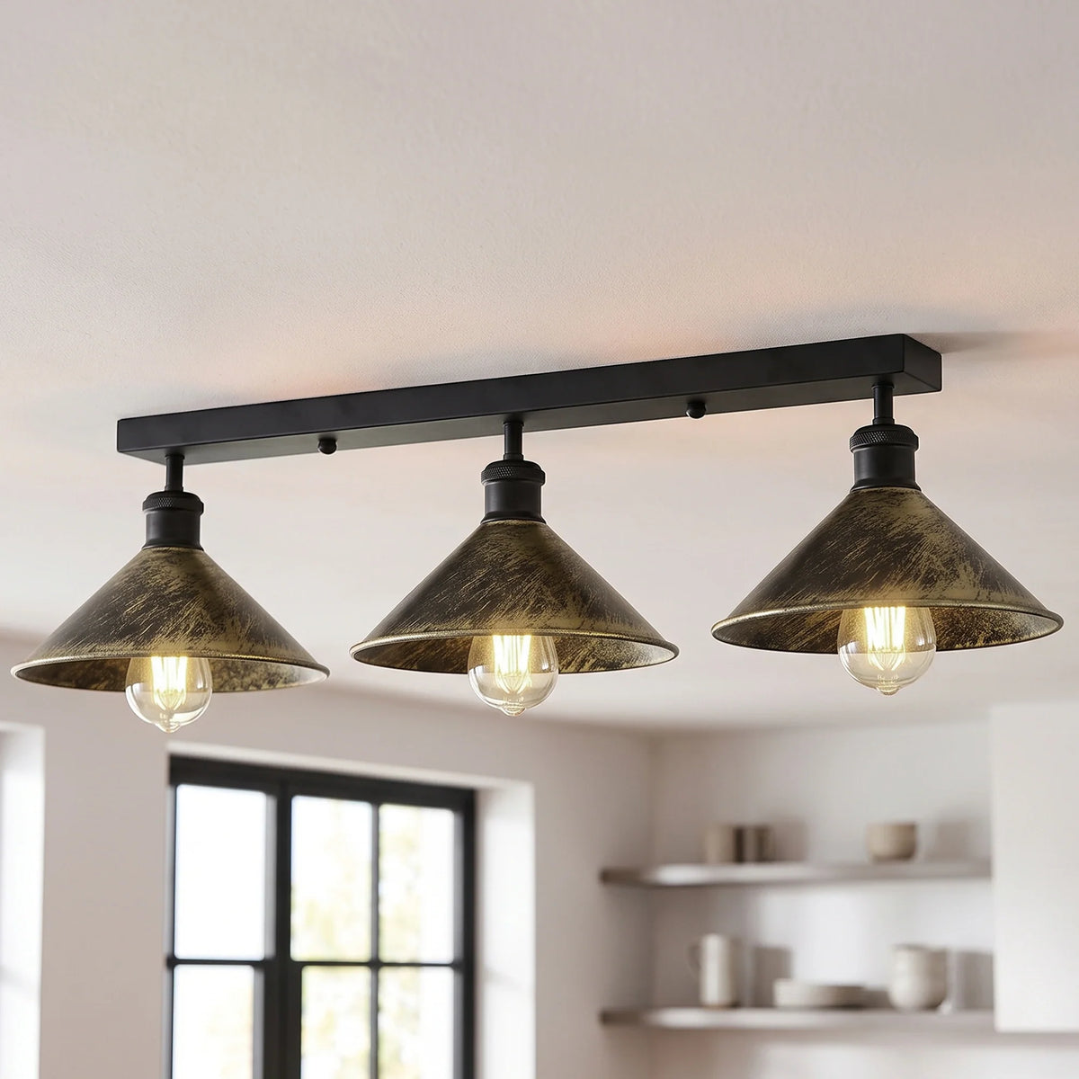 TRIPELJS 3 Light Metal Loft Ceiling Light E27 Lamp ~6190