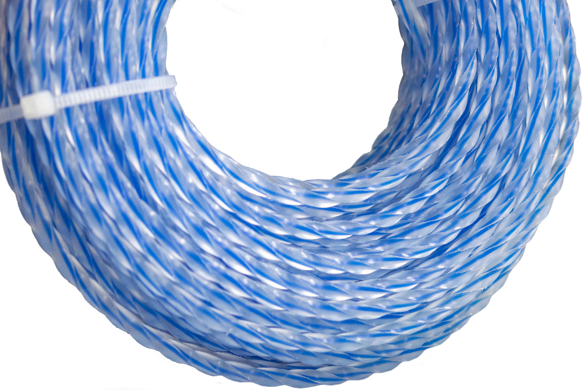 15m Dual Core Twisted Blue Trimmer Line, 3mm