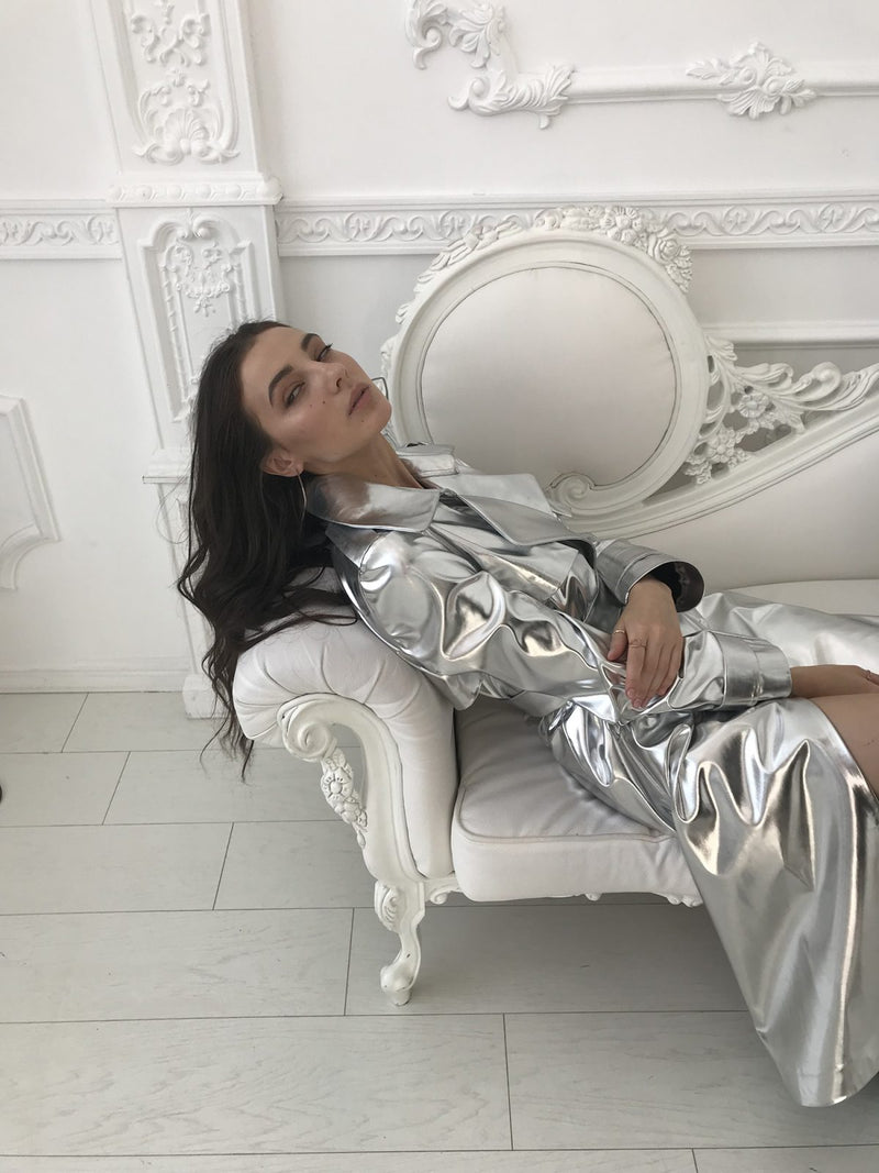 Star Silver Elegance Trench Coat
