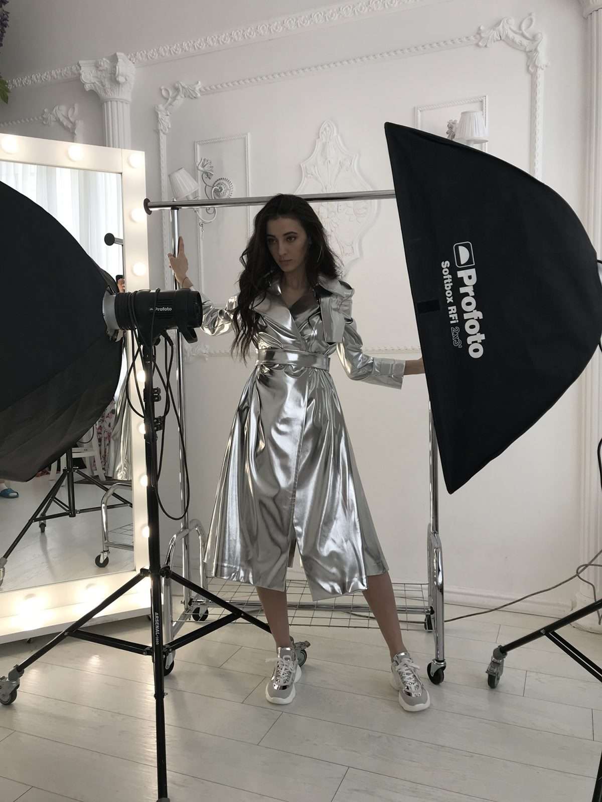 Star Silver Elegance Trench Coat