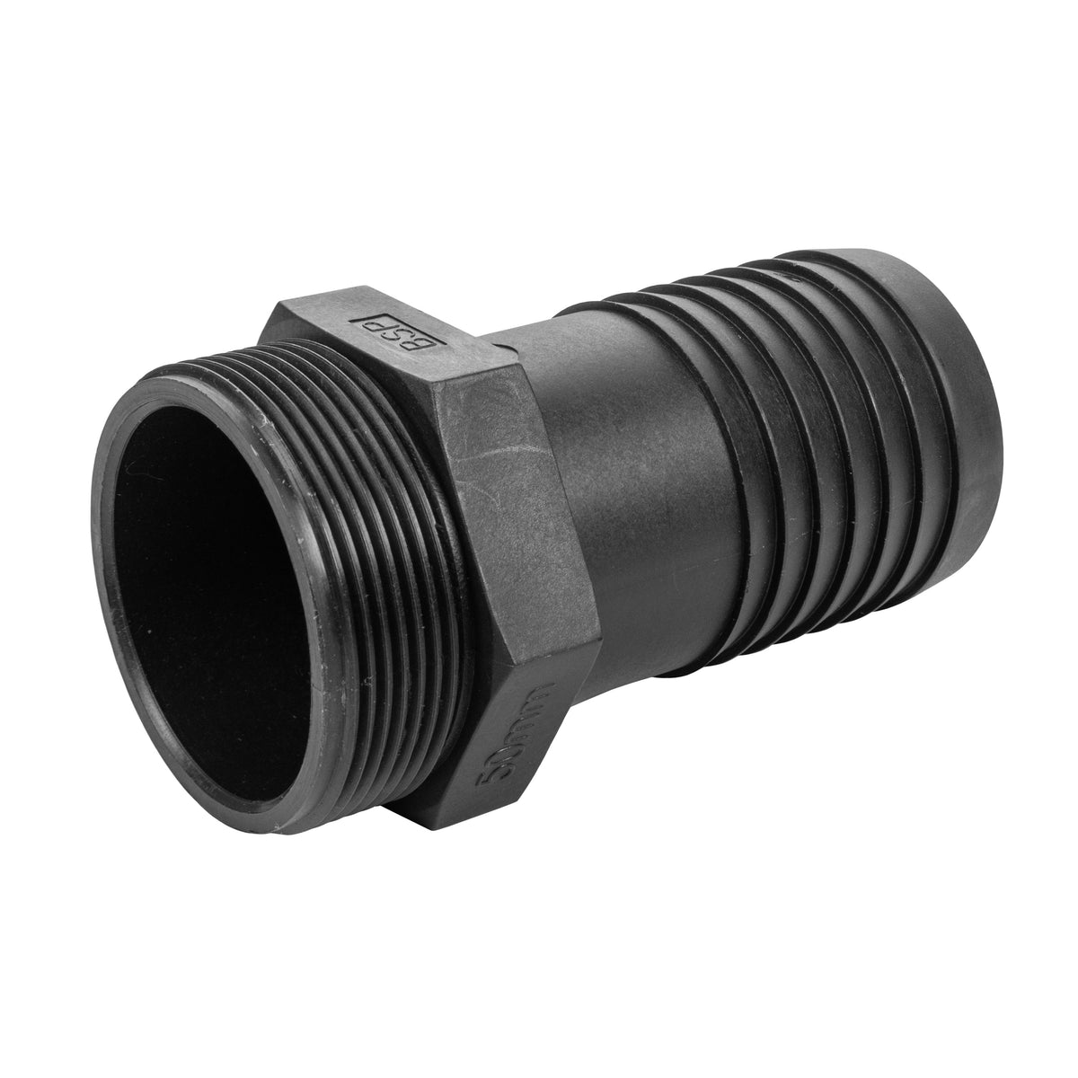 Pond Straight Connector 2in BSPM - 50mm Hose Connector Set Garden Irrigation Kit