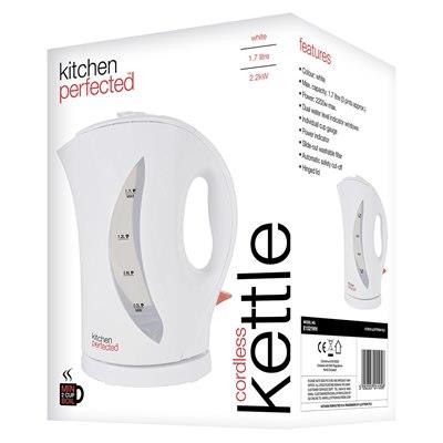 KitchenPerfected 2Kw 1.7Ltr Cordless Kettle - White