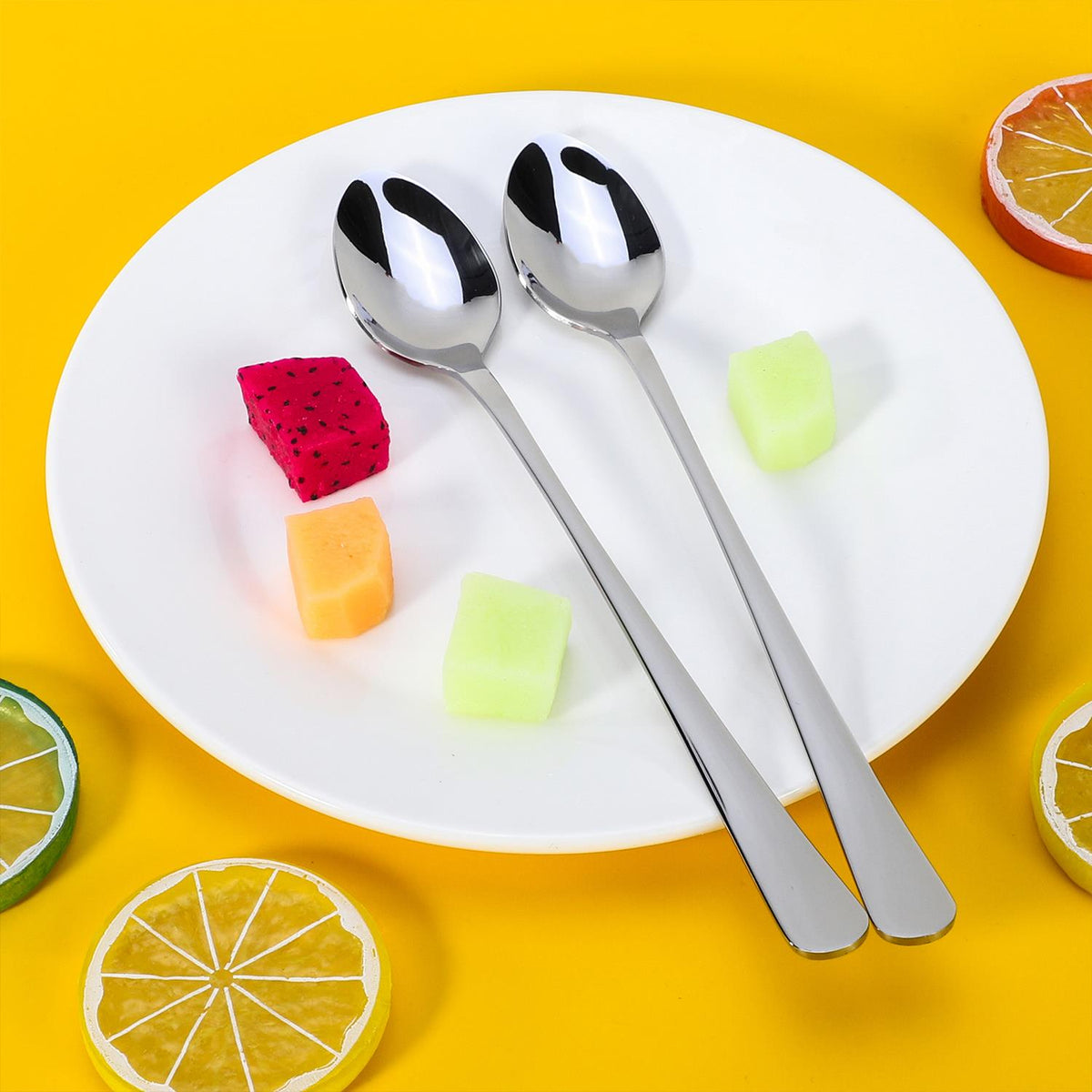 12pcs SSLong Hndle Latte Spns