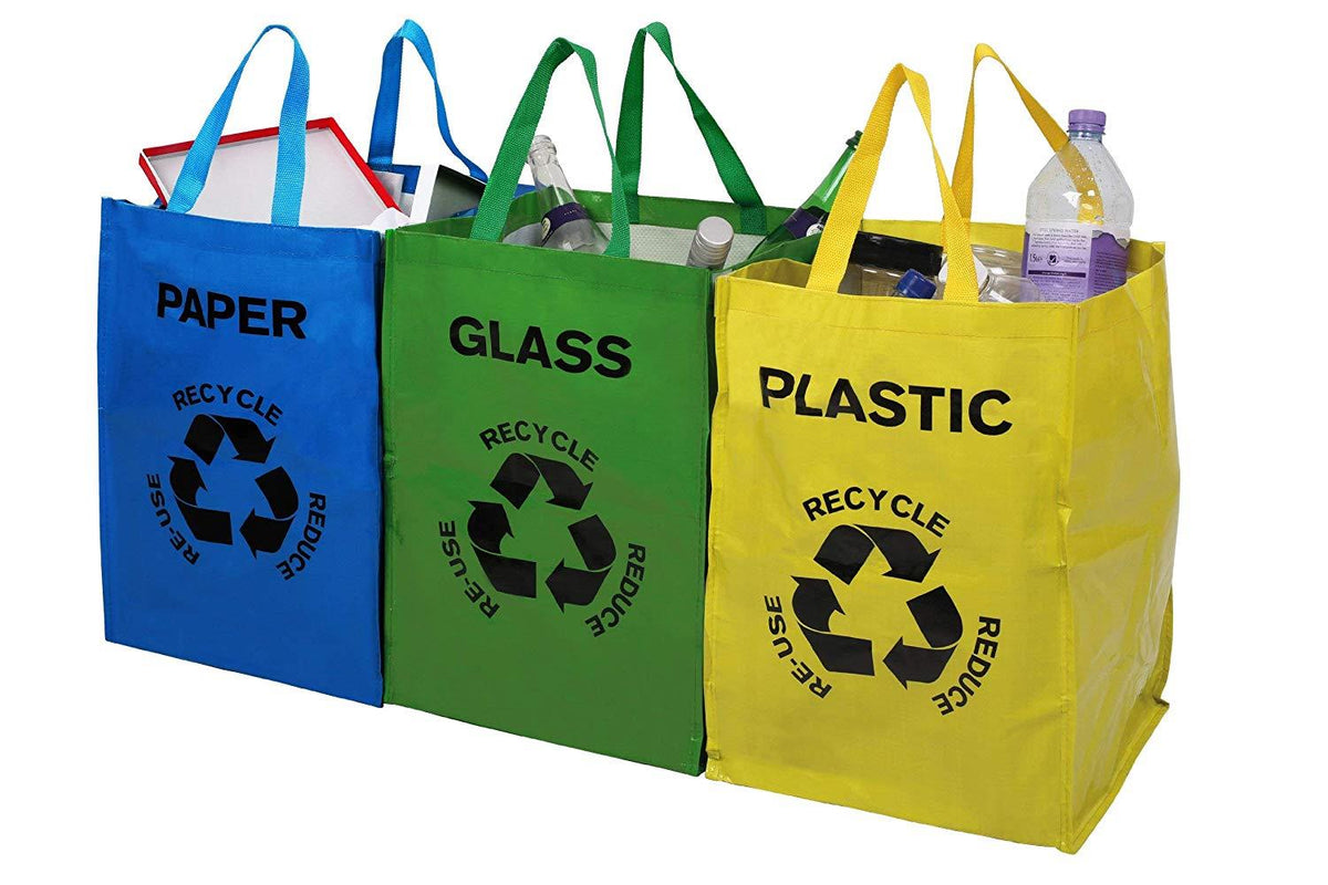 Set Of 3 Recycling Bags