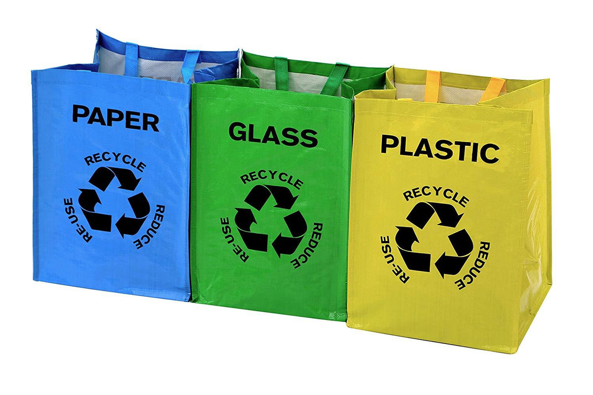 Set Of 3 Recycling Bags
