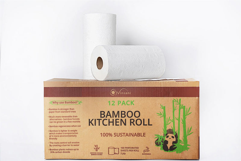 Bamboo Kitchen Roll - 12 Pack