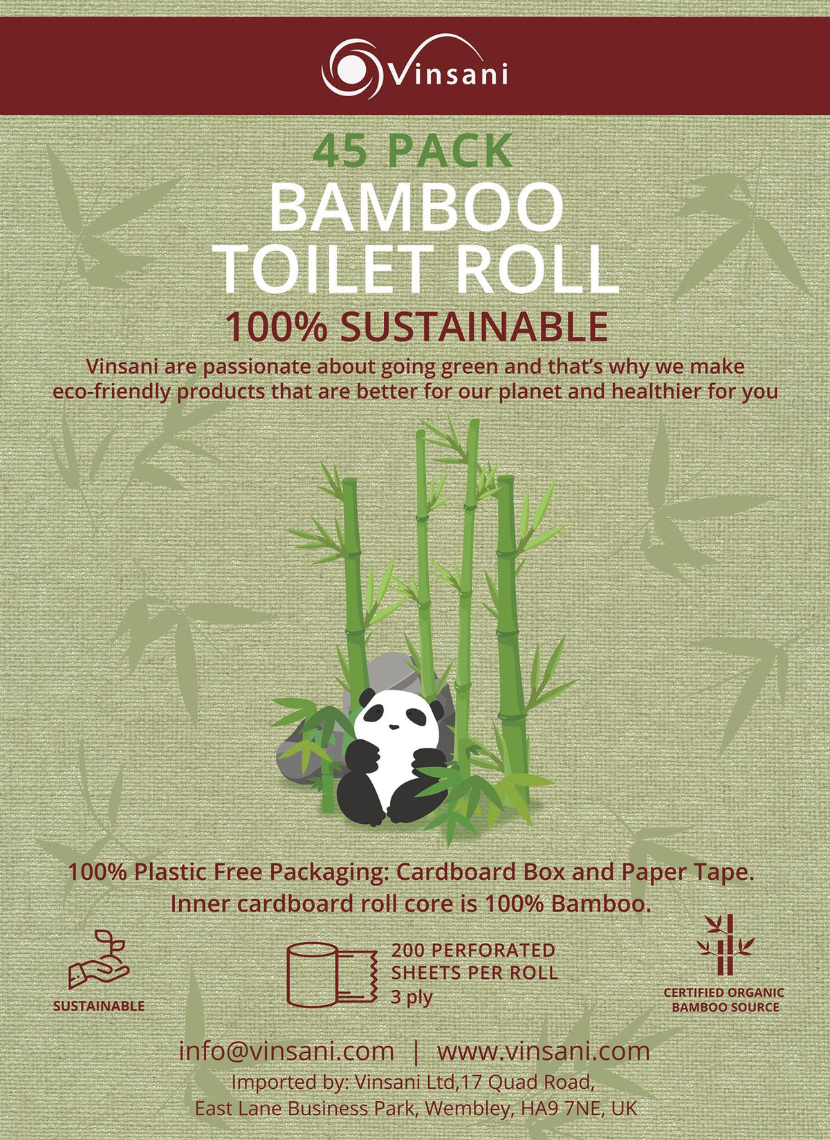 Bamboo Kitchen Roll - 12 Pack