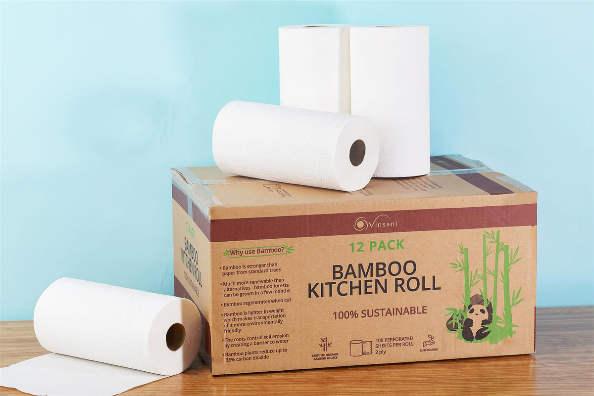Bamboo Kitchen Roll - 12 Pack