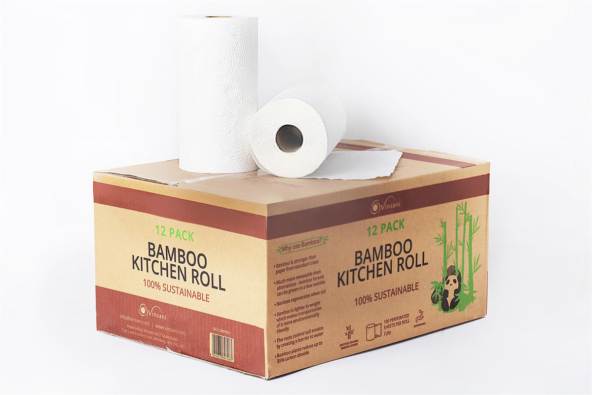 Bamboo Kitchen Roll - 12 Pack