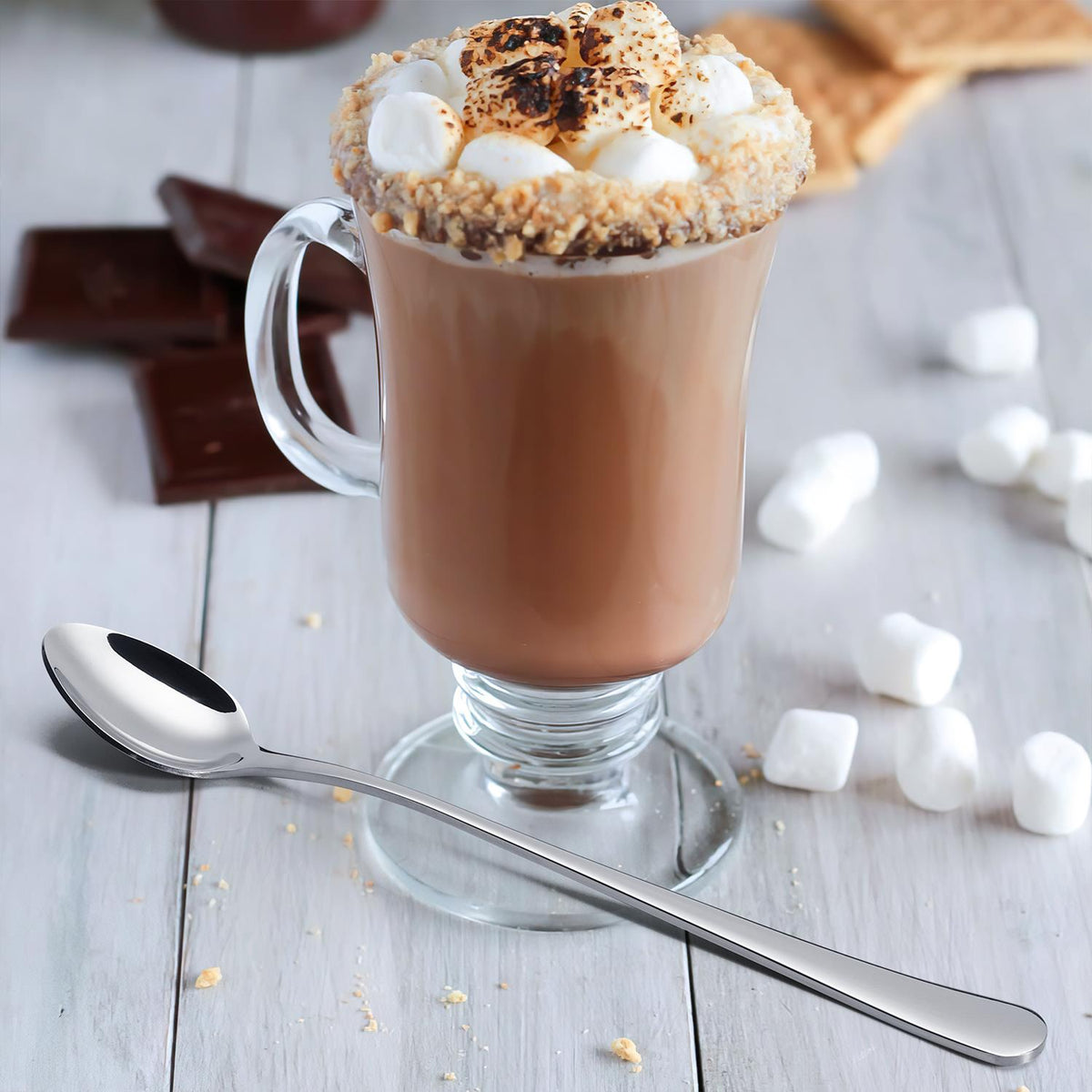 4pcs SSLong Handle Latte Spoons